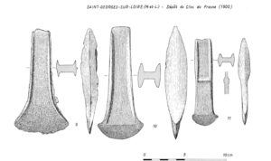 haches de bronze trouvées à Saint Georges