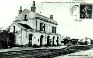 carte postale de la gare en 1905