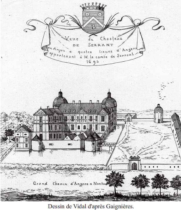 Dessin du château de Serrant en 1690