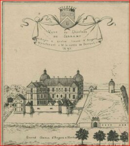 dessin du chateau de serrant en 1695