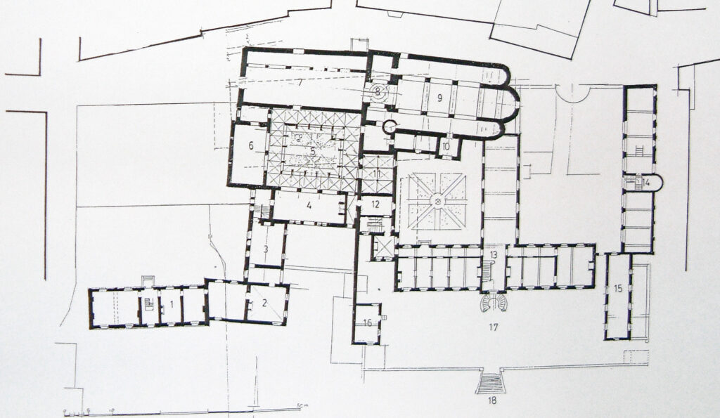 Plan de l'abbaye au 18ème