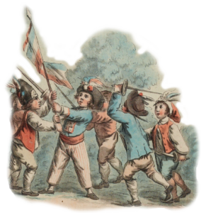 enfants jouant durant la révolution