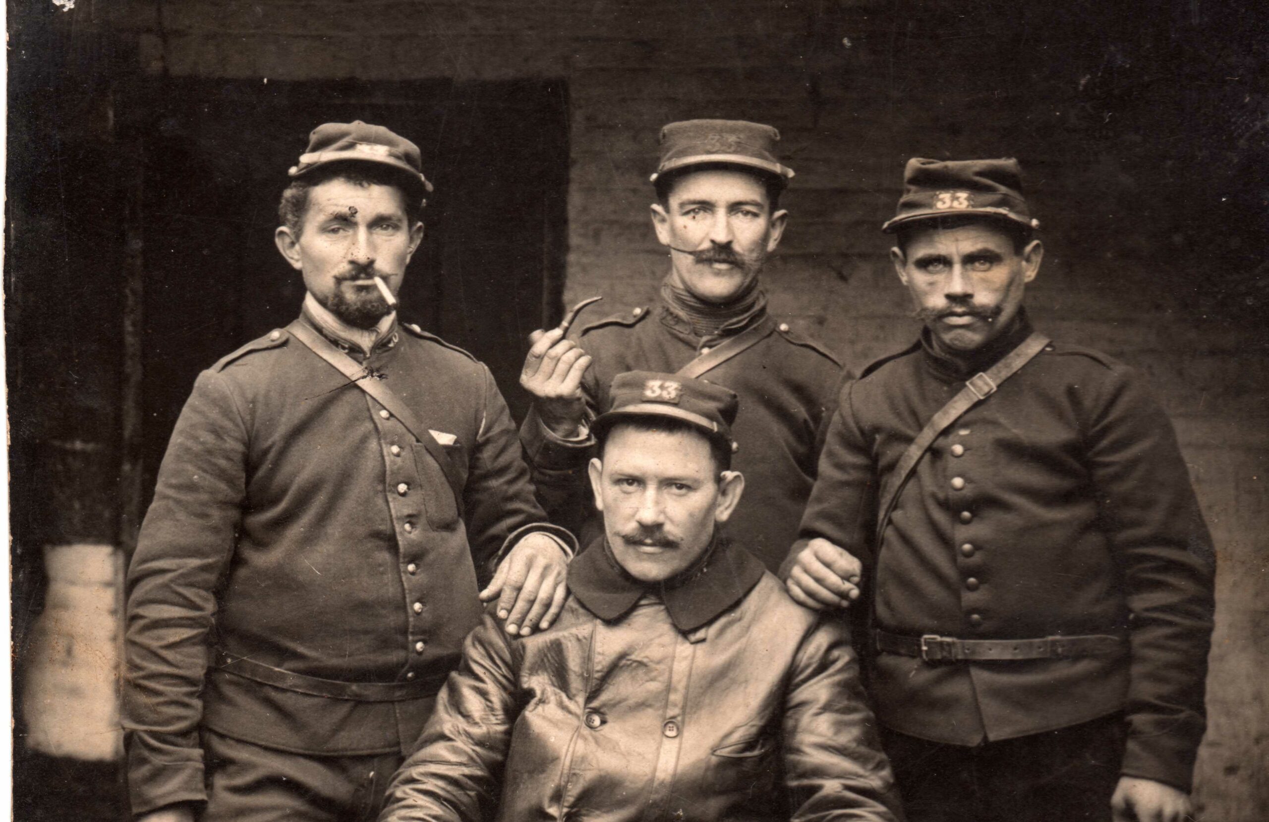 Photgraphie de soldats lors de la première guerre mondiale