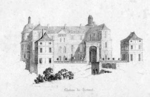 gravure du chateau de serrant
