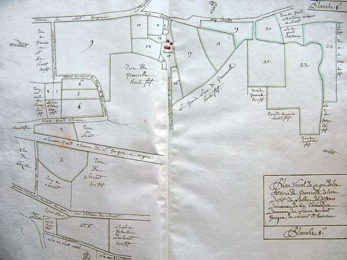 Plan de la commune en 1786