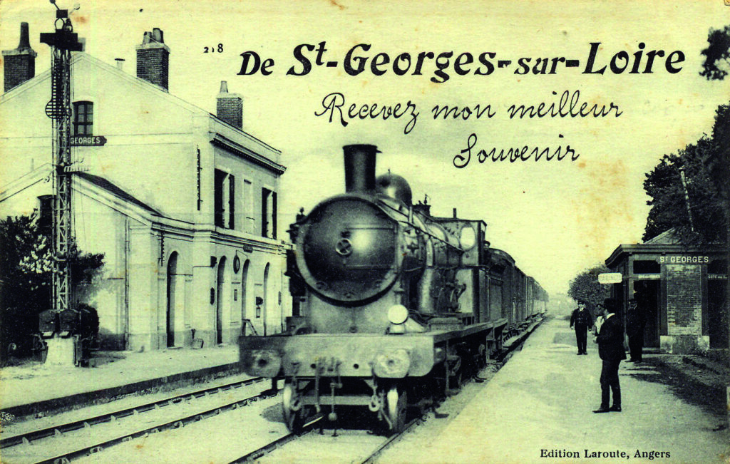 carte postale de la gare en 1920