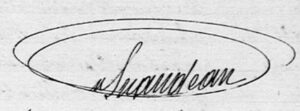 signature de Marie-Hylas Suaudeau, maire de saint georges de 1887