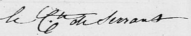 signature du comte Théobald Walsh de Serrant