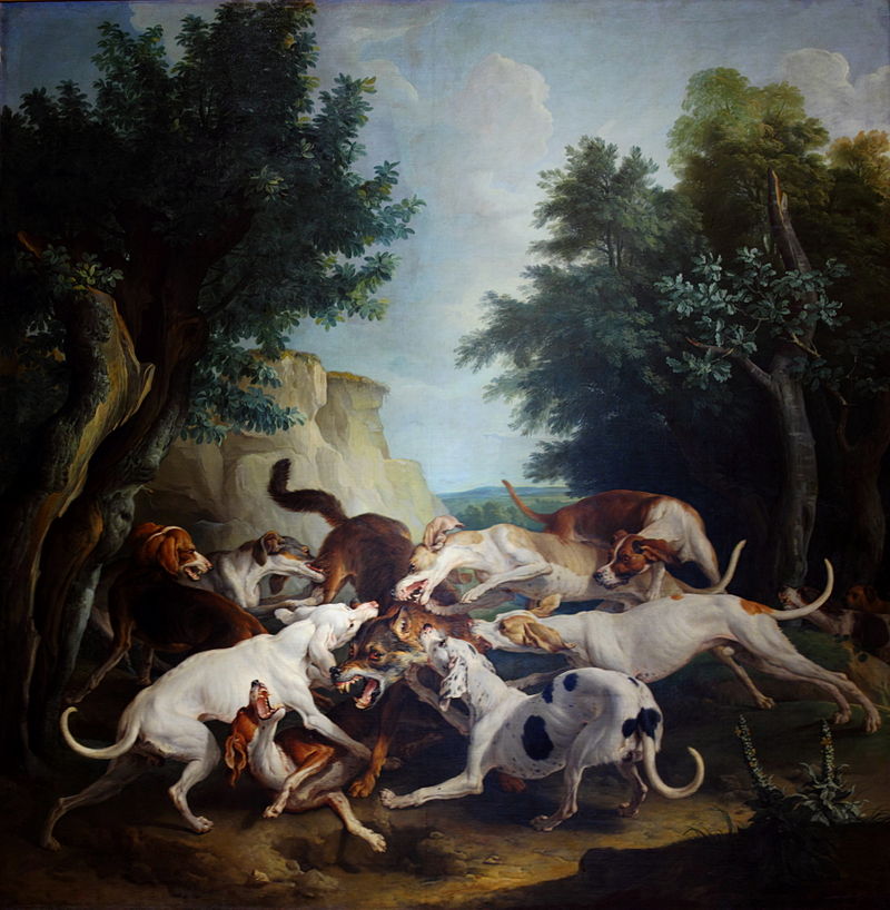 La chasse au loup, toile d'Alexandre-François Desportes, 1725