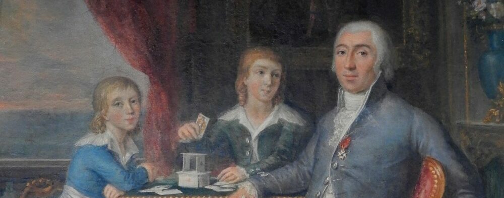 Portrait de François Jacques Walsh et ses deux enfants charles et Antoine