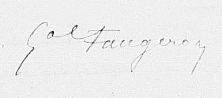 signature du général Faugeron (ADML)