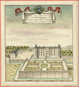 façade sud du château de serrant par gaignères en 1695