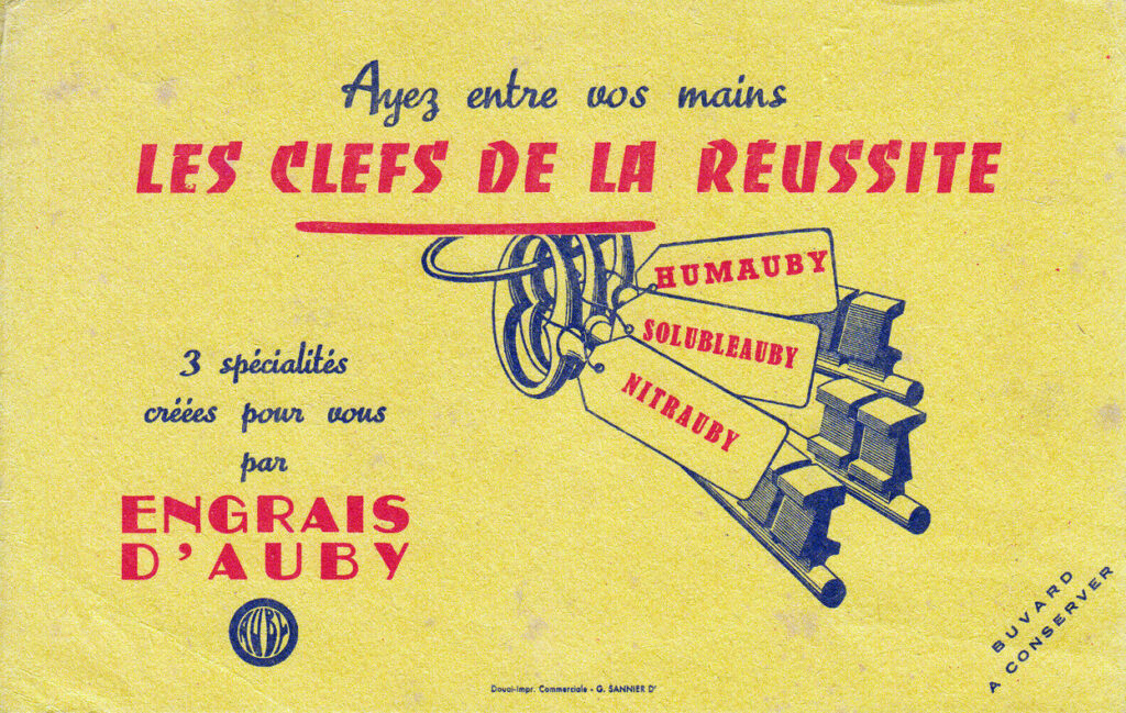 publicité pour les engrais d'Auby