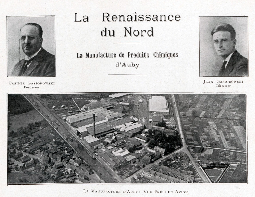 photographie aérienne de l'usine d'Auby de Jean Gasiorowksi