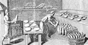 gravure d'une boulangerie au XVIIIème