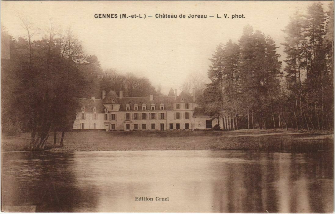 carte postale du début du XXème du château de Joreau