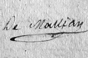 signature de l'abbé Jean François de Maillan