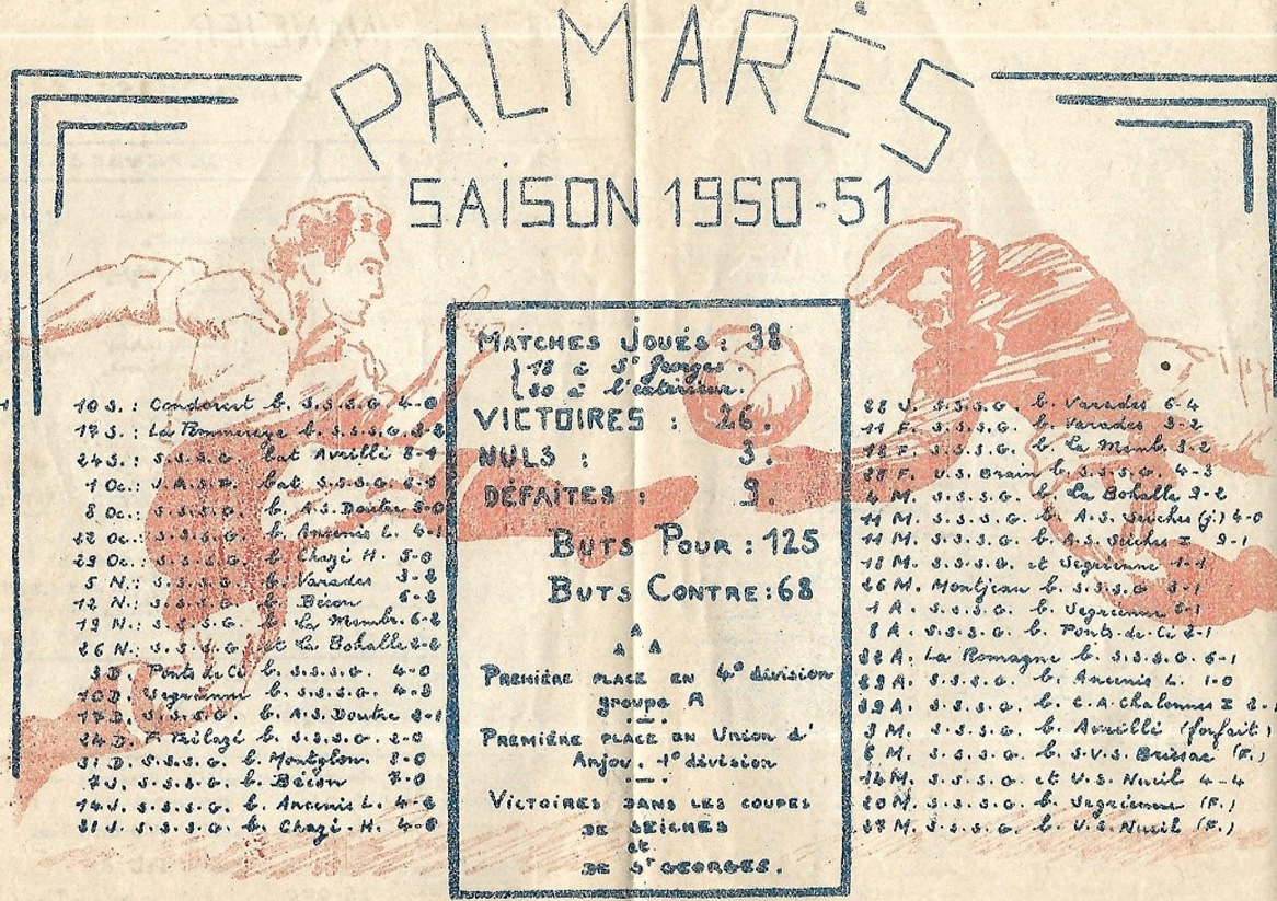 palmarès 1950 1951 de l'équipe de football de la SAint Stanislas