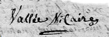 Signature d'Antoine Vallée