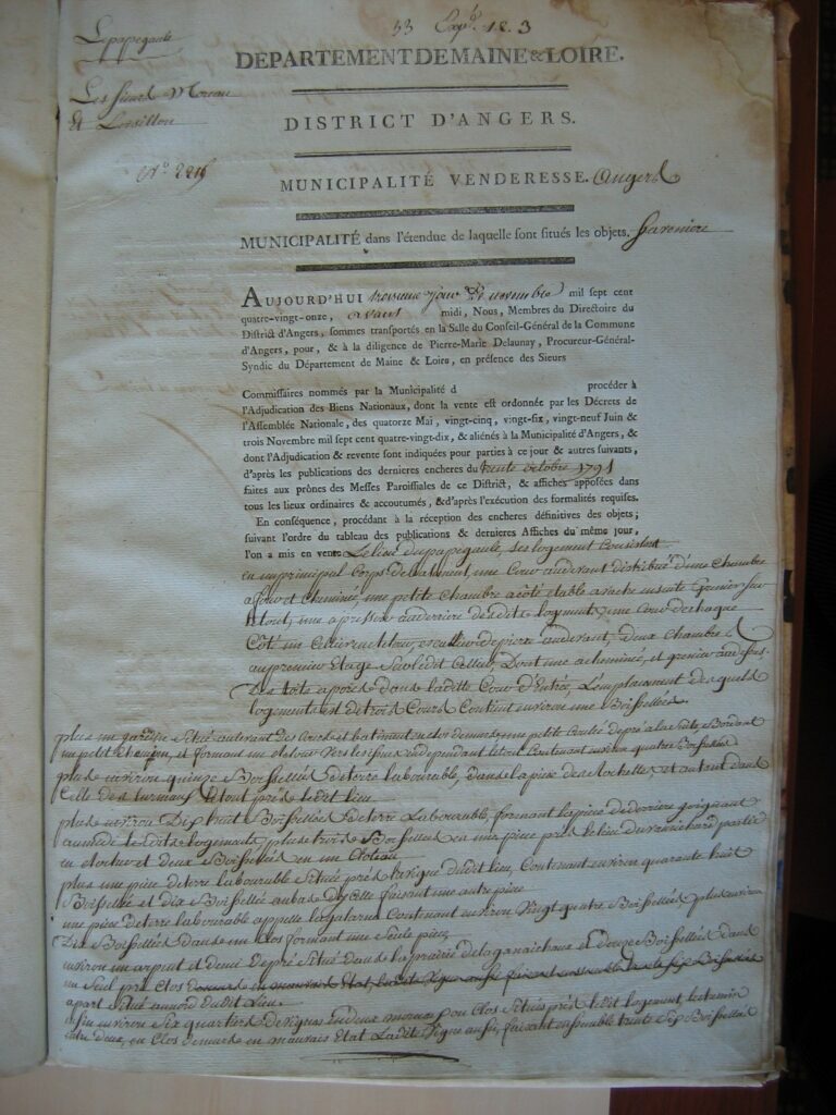 acte de vente du papegault