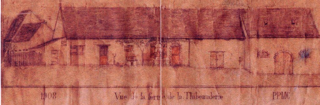 dessin de la thibauderie en 1908