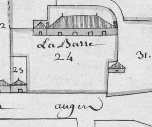 dessin de la closerie de la barre en 1786